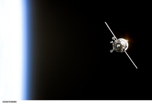 Progress capsule approaching ISS for docking
