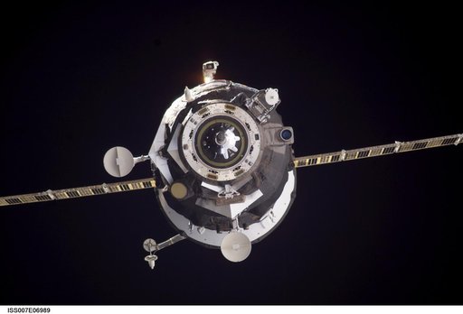 Progress capsule approaching ISS for docking