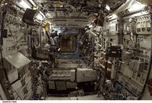 View into the Destiny laboratory module