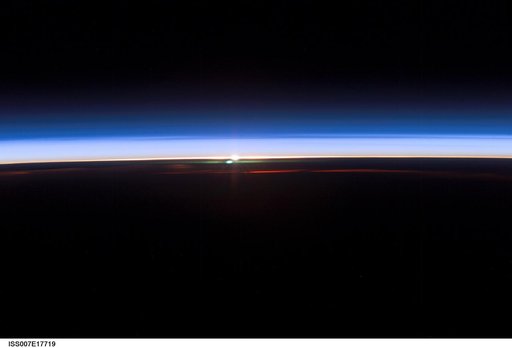 Sunrise as seen by the Expedition Seven crew