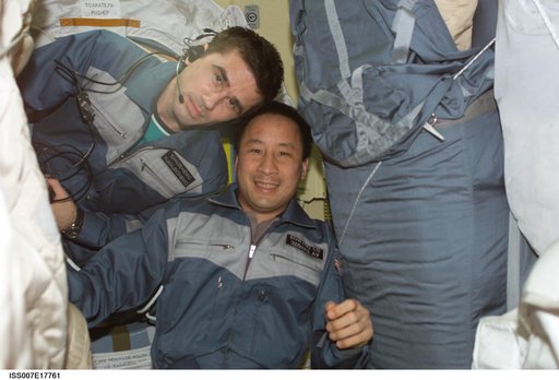 Malenchenko and Lu  in Pirs Docking Compartment (DC-1) module