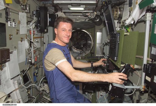 Foale works with the Pilot experiment during Expedition 8