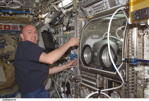 Kuipers conducts ARGES experiment OPS at the MSG during EXP 8 / EXP 9