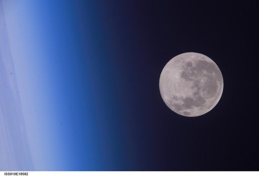 View of moon taken by the Expedition 10 crew