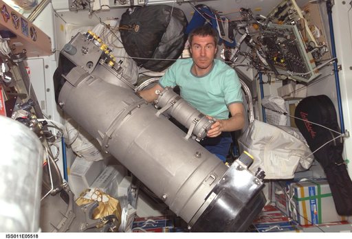 Krikalev during Elektron repair