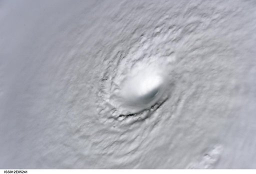 Crew Earth Observations of Hurricane Wilma taken during Expedition 12