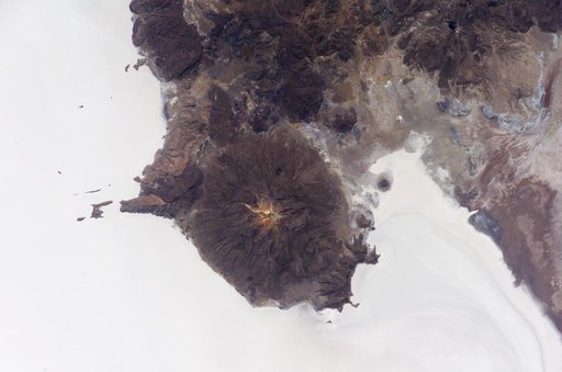 Crew Earth Observations over Bolivia taken during Expedition 12