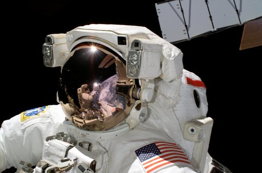 Sellers on the EVA 1 during STS-121 / Expedition 13 Joint Operations