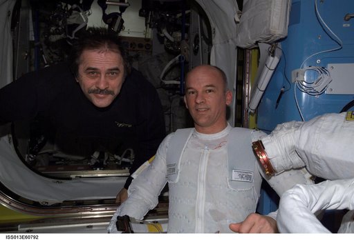 EVA preparation during Expedition 13