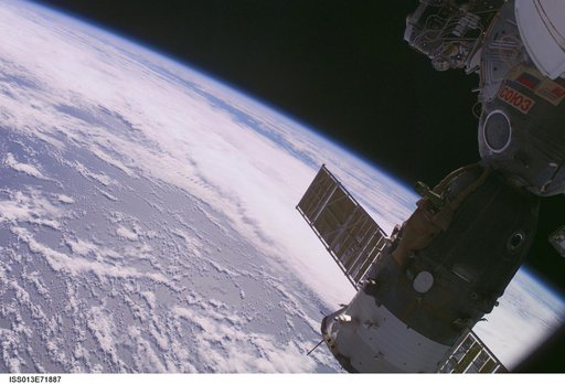 Soyuz docked to the ISS during Expedition 13