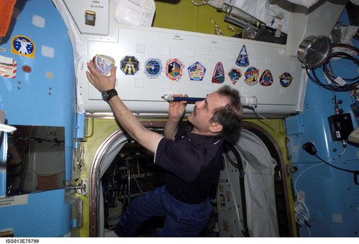 Vinogradov in the A/L during Expedition 13