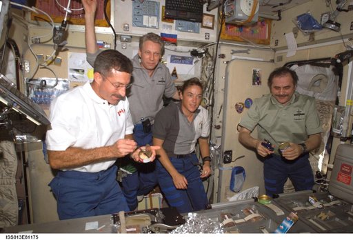 Expedition 13 / STS-115 Crewmembers in the SM