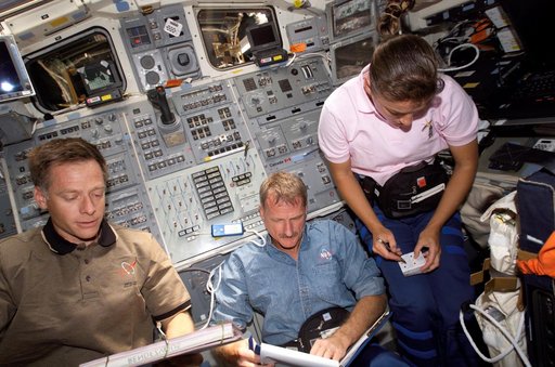 STS-115 Crewmembers prepare for their return home on the Shuttle Atlantis