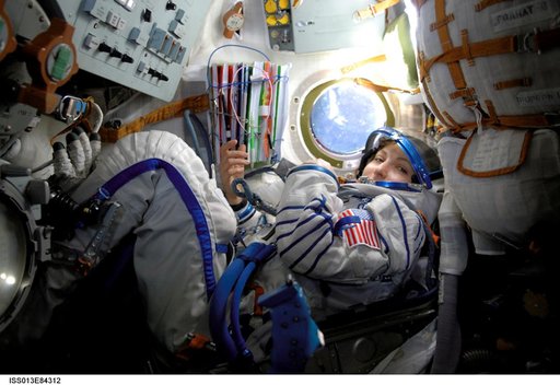 Ansari in route to the ISS on the Soyuz TMA-9