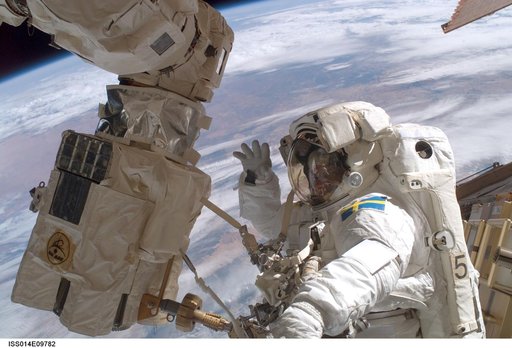 Fuglesang during EVA 2