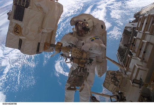 Fuglesang during EVA 2