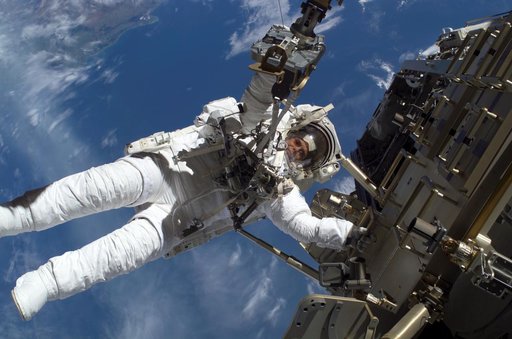 Fuglesang during EVA 2