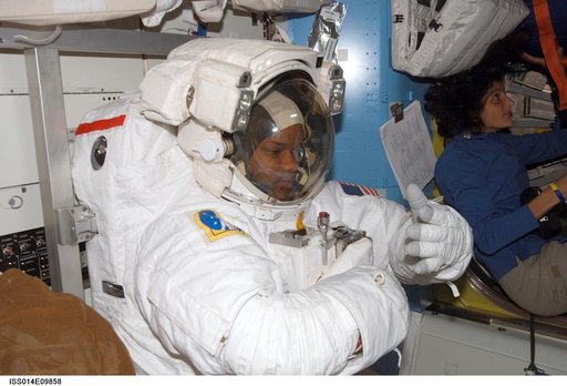Curbeam in Quest airlock prior to EVA