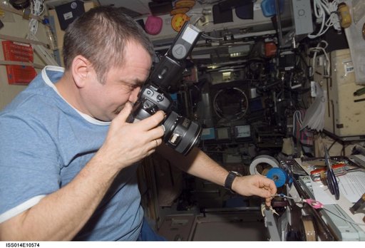 Mikhail Tyurin in Zvezda Service module