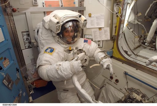 Williams in Quest prior to EVA 8