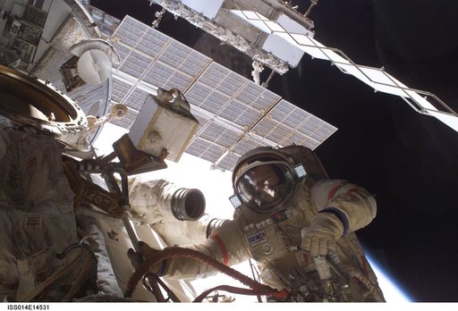 Lopez-Alegria during EVA 17A