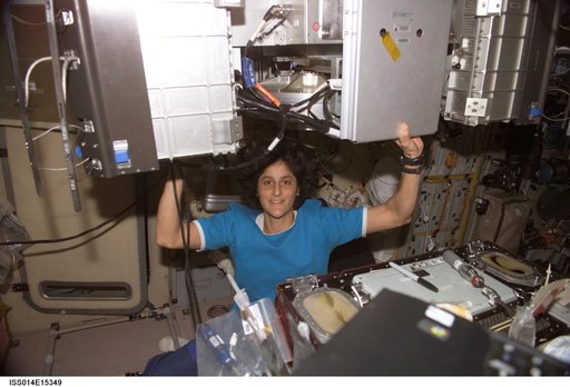 Williams with TVIS hardware in Zvezda Service module