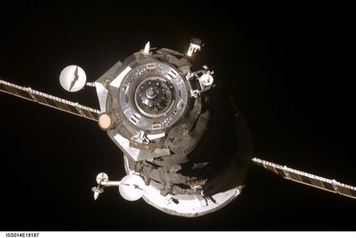 View of the Progress Spacecraft during undocking from the ISS