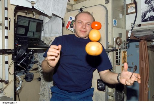 Kotov in the SM during Expedition 15