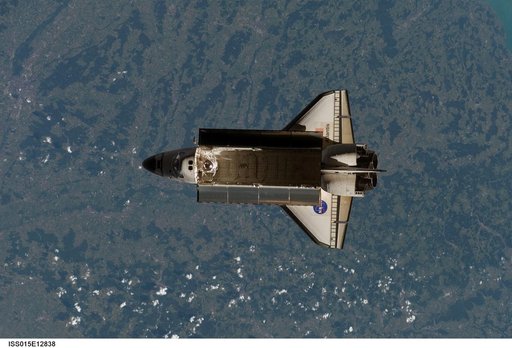 View of Atlantis after undocking from the ISS for the STS-117 Mission