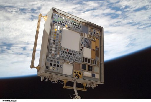 View of MISSE PEC taken during a session of Expedition 15 EVA