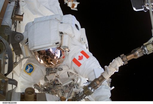 View of MS Williams installing the new CMG during Expedition 15/STS-118 EVA 2