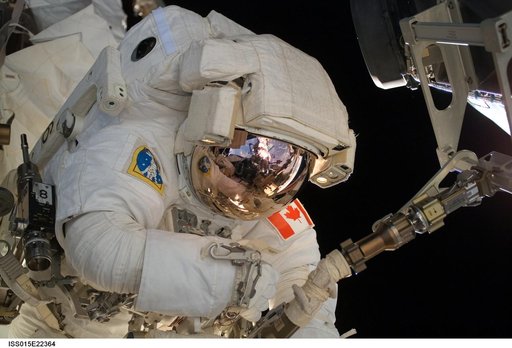 View of MS Williams installing the new CMG during Expedition 15/STS-118 EVA 2