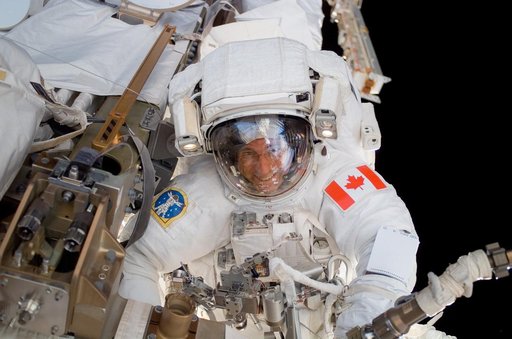 View of MS Williams installing the new CMG during Expedition 15/STS-118 EVA 2
