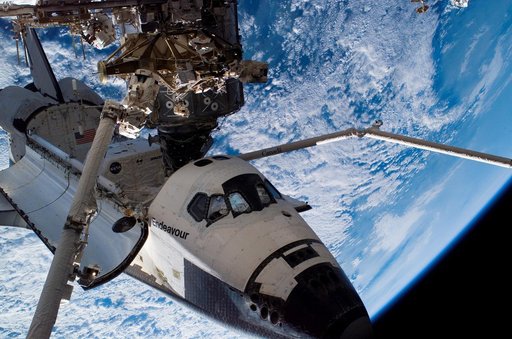 Exterior view of the ISS taken during EVA 3 for Expedition 15 / STS-118 Joint Operations
