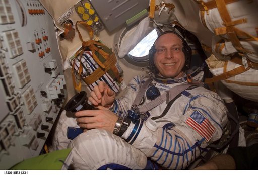 View of Expedition 15 FE Anderson inside a Soyuz Spacecraft