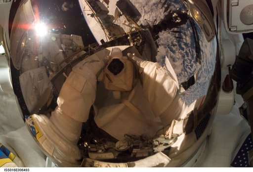 Parazynski during STS-120 EVA 1