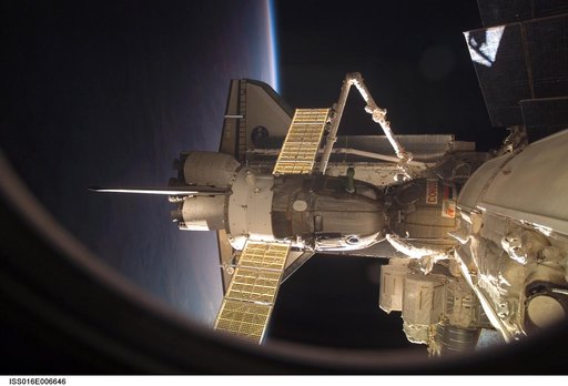 Discovery and Soyuz docked to ISS