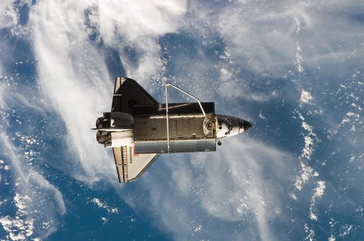 Discovery after undocking from the ISS during the STS-120 Mission