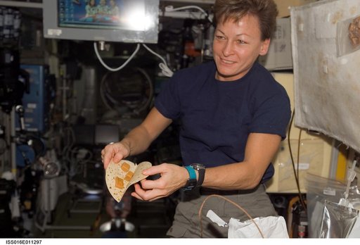 Whitson eats a meal in the SM
