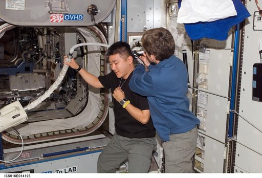 Whitson gives Tani a haircut in Node 2