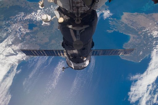 Progress Spacecraft docked to the ISS during Expedition 16
