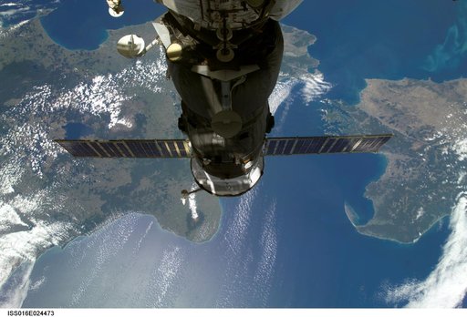 Progress Spacecraft docked to the ISS during Expedition 16