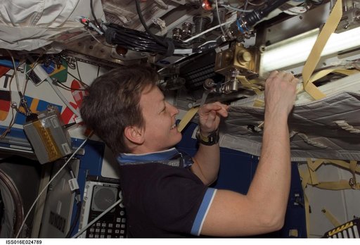 Whitson in US Lab during Expedition 16
