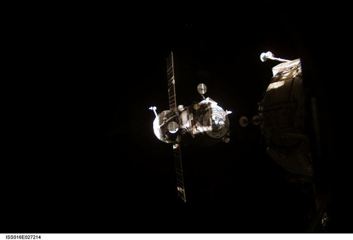 Progress Spacecraft after undocking from the ISS during Expedition 16