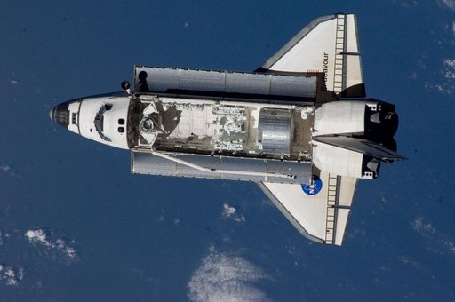 Endeavour and Payload on approach to the ISS during the STS-123 Mission