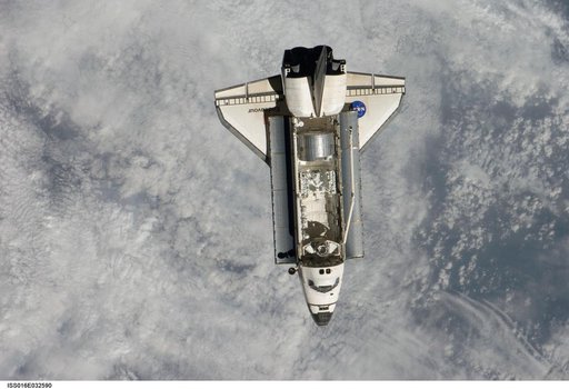 Endeavour and Payload on approach to the ISS during the STS-123 Mission