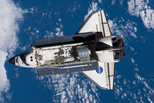Endeavour and Payload on approach to the ISS during the STS-123 Mission
