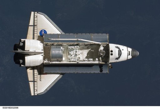 Endeavour and Payload on approach to the ISS during the STS-123 Mission