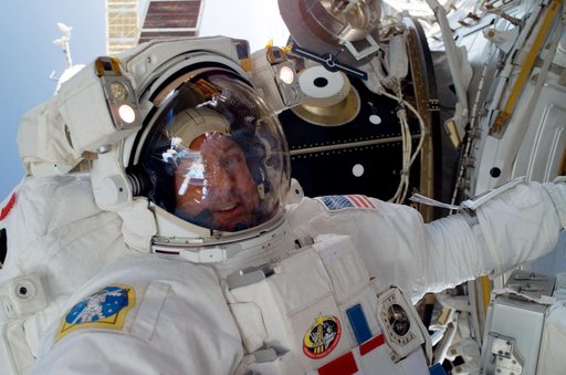 Foreman during Expedition 16 / STS-123 EVA 4