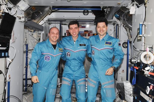 Expedition 17 crewmembers in Node 2